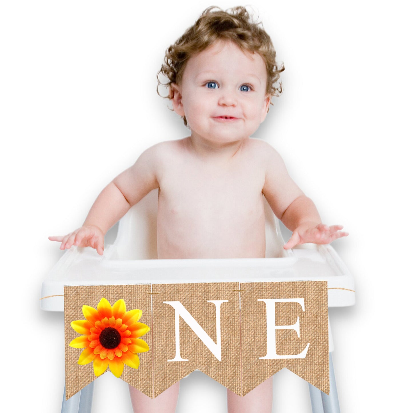 Sunflower BIRTHDAY One Highchair Banner - SUNFLOWER 1st Birthday, SUNFLOWER theme First Birthday party