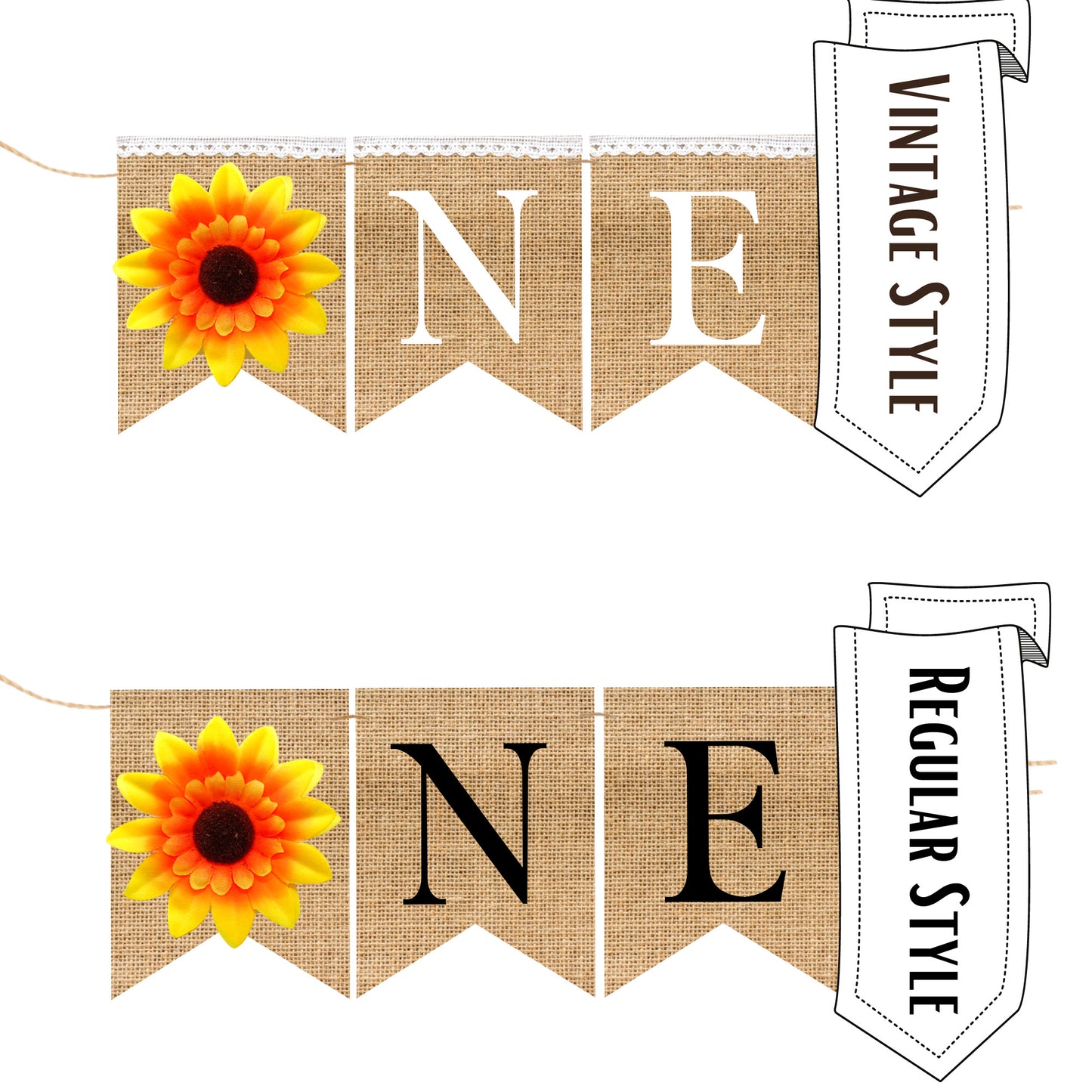 Sunflower BIRTHDAY One Highchair Banner - SUNFLOWER 1st Birthday, SUNFLOWER theme First Birthday party