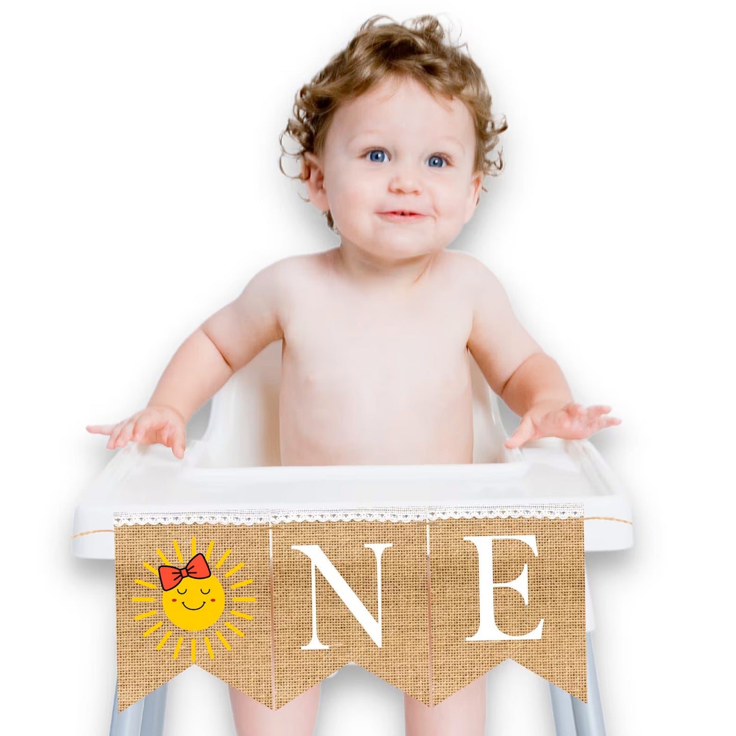 SUNSHINE ONE BANNER Girl High chair - sunshine highchair banner You're my sunshine Baby shower backdrop 1st First birthday garland