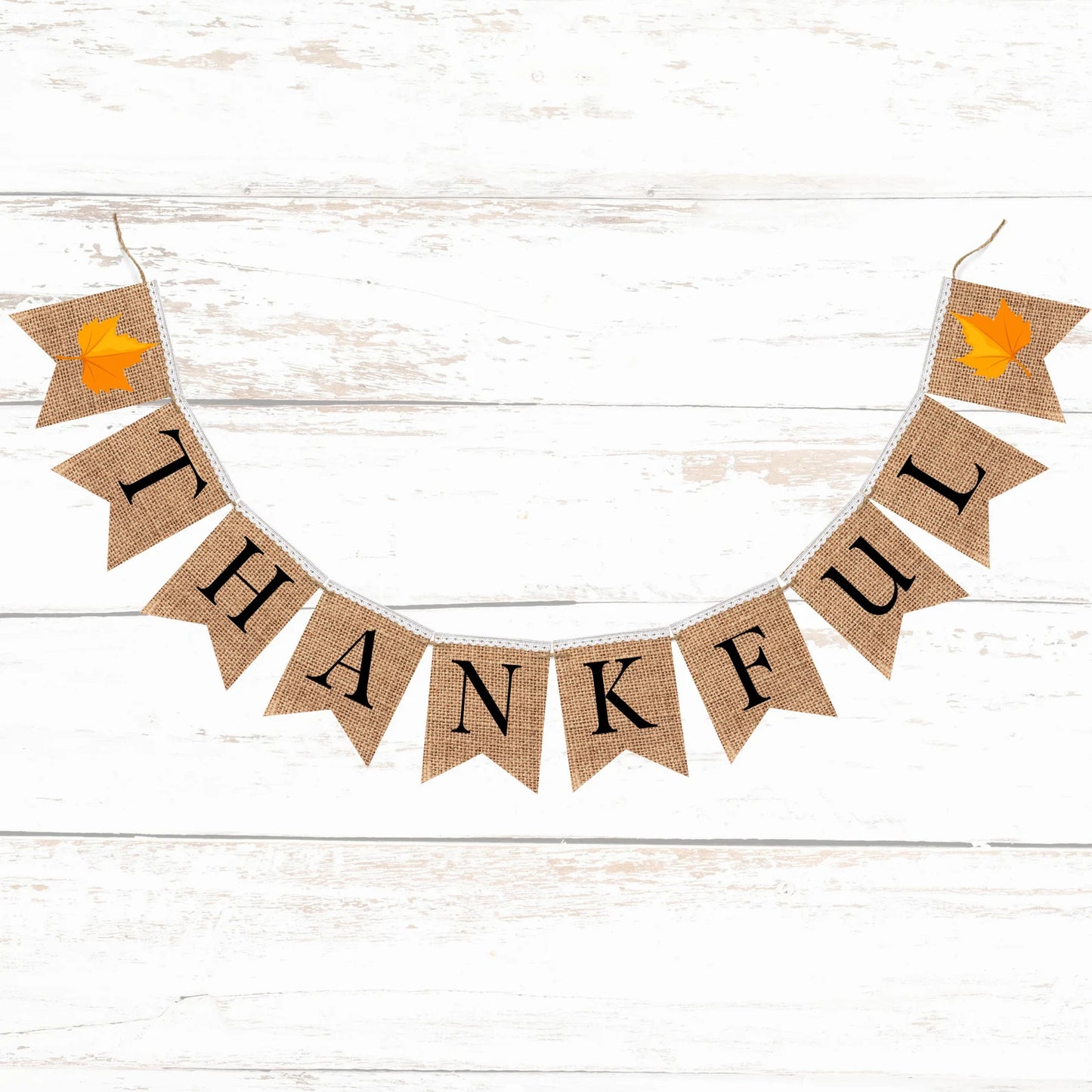 Thankful burlap banner Bunting - Fall Decor Fall Decorations Fall Home Decor Thanksgiving Decor Fall Banner Fall burlap signs Autumn Decor