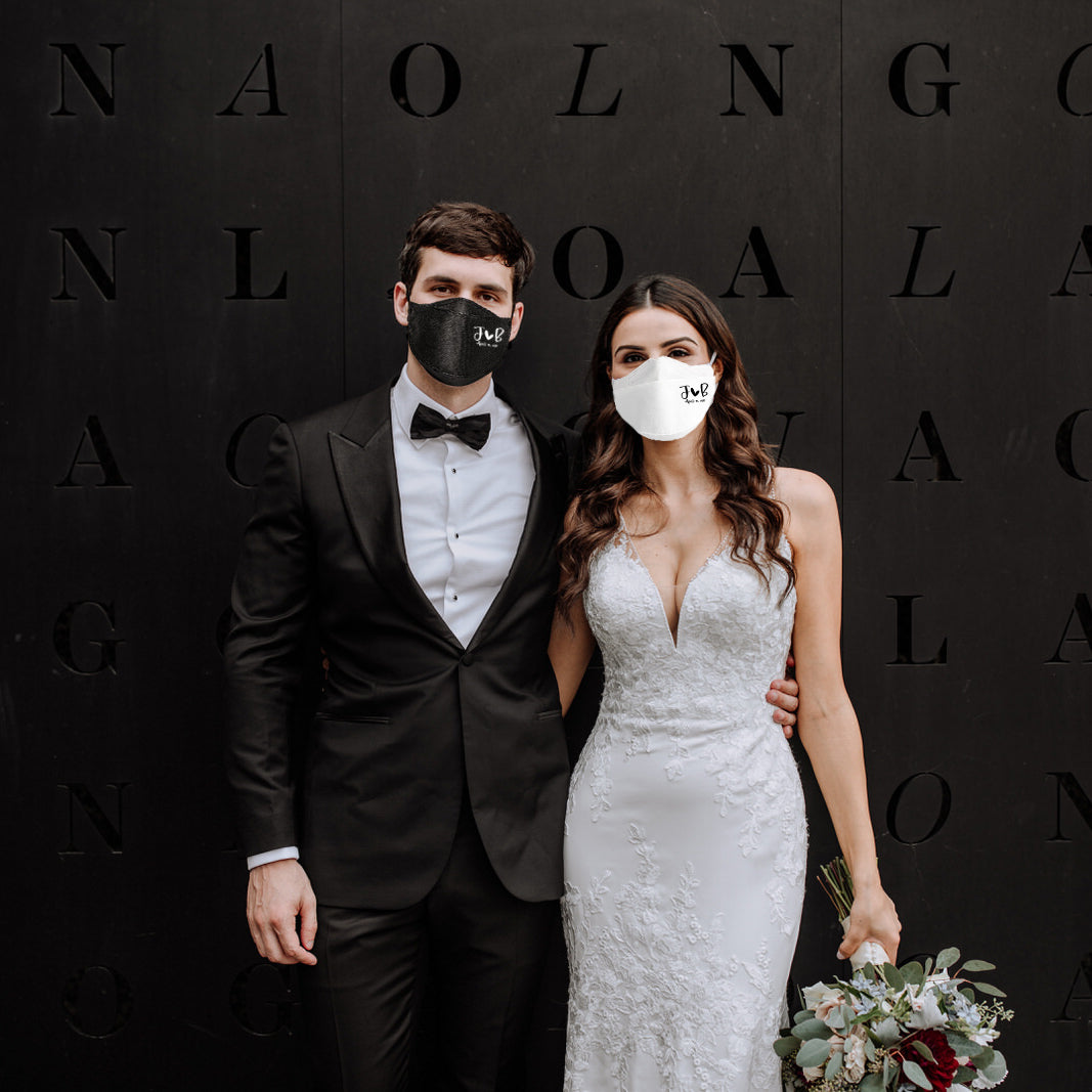 Disposable Mask for Wedding Party with Luxury satin pouch