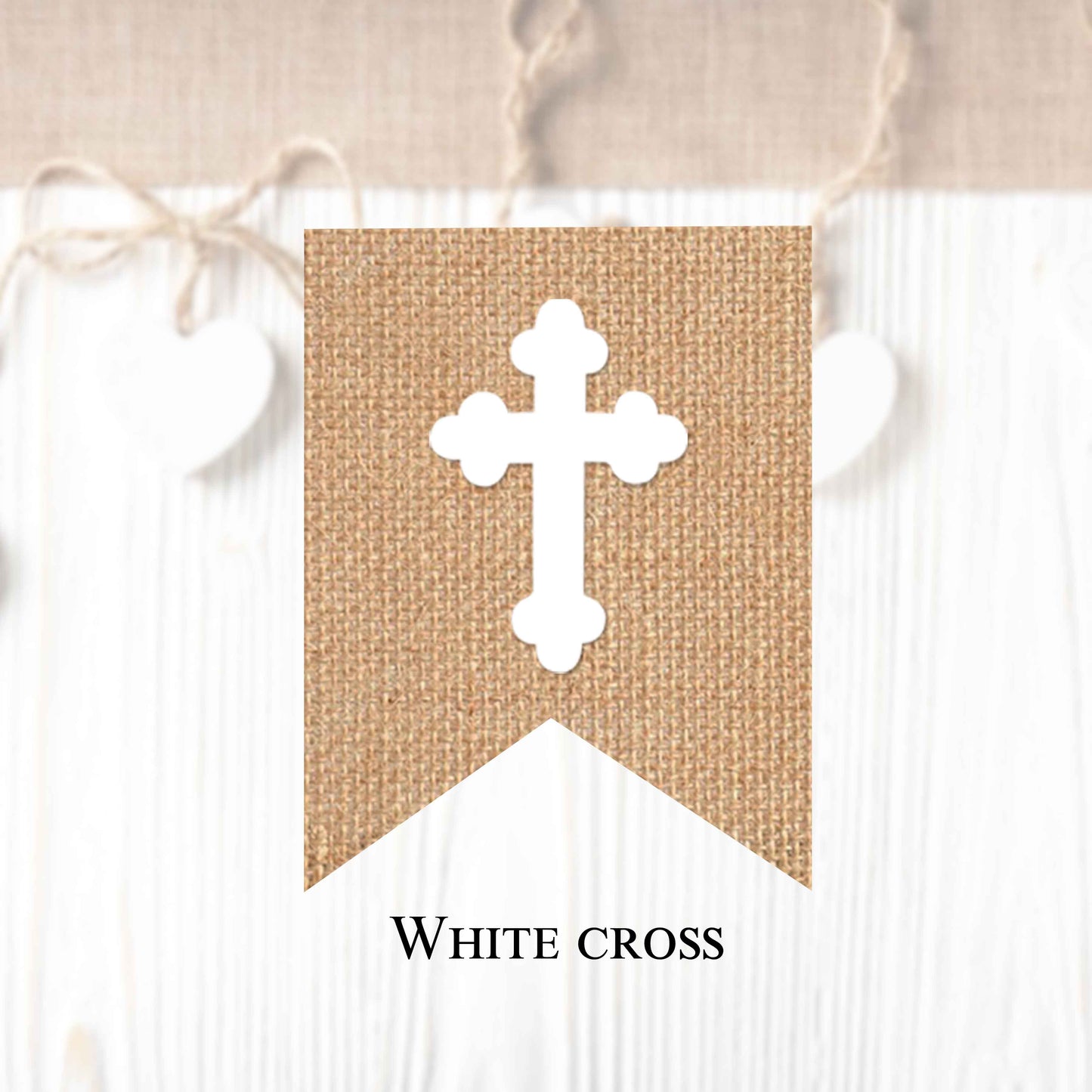 Christian Cross flags in regular and vintage style (10 pieces in a package) to create your own banner.