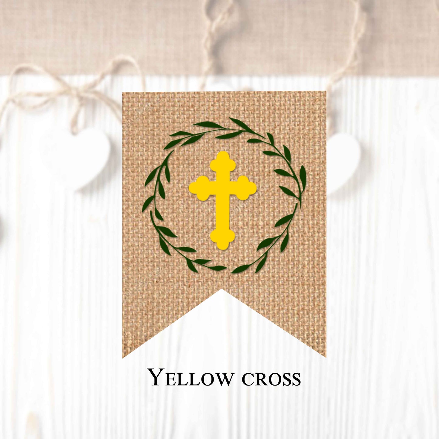 Christian Cross flags in regular and vintage style (10 pieces in a package) to create your own banner.